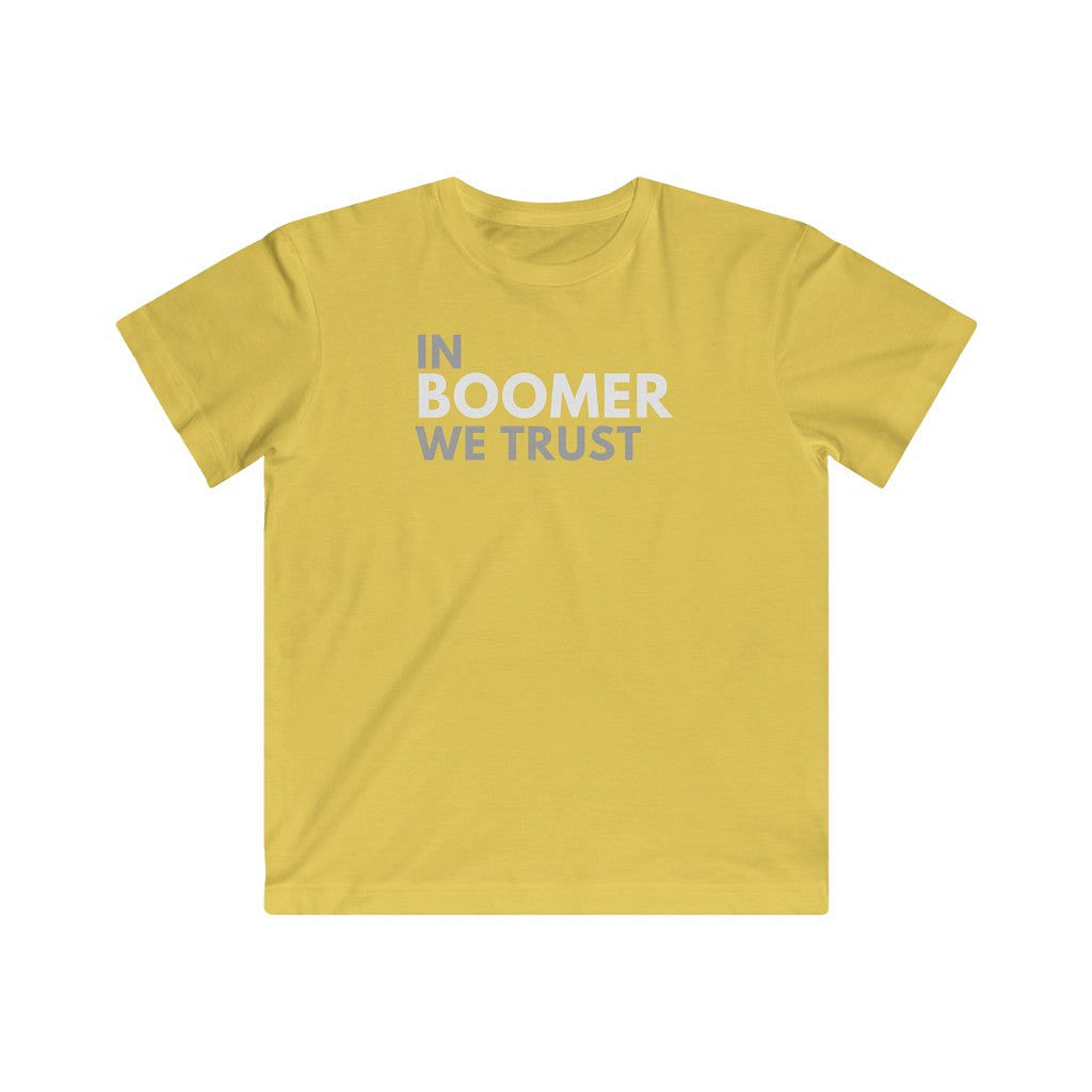 In Boomer We Trust Youth T-Shirt-East Coast AF Apparel