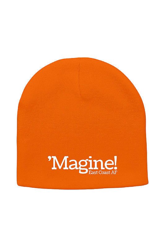 'Magine! Knit Beanie in Color: Blaze Orange - East Coast AF Apparel