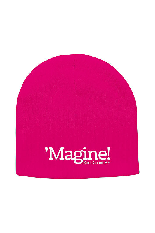 'Magine! Knit Beanie in Color: Neon Fuchsia - East Coast AF Apparel