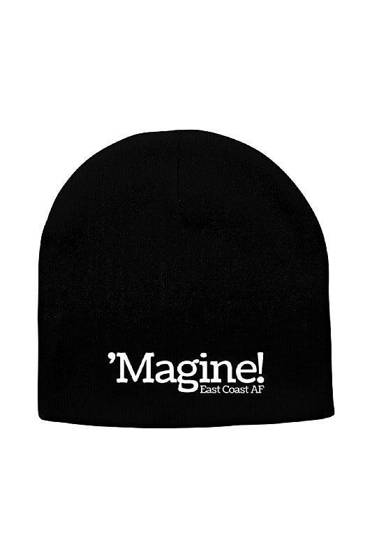 'Magine! Knit Beanie in Color: Black - East Coast AF Apparel