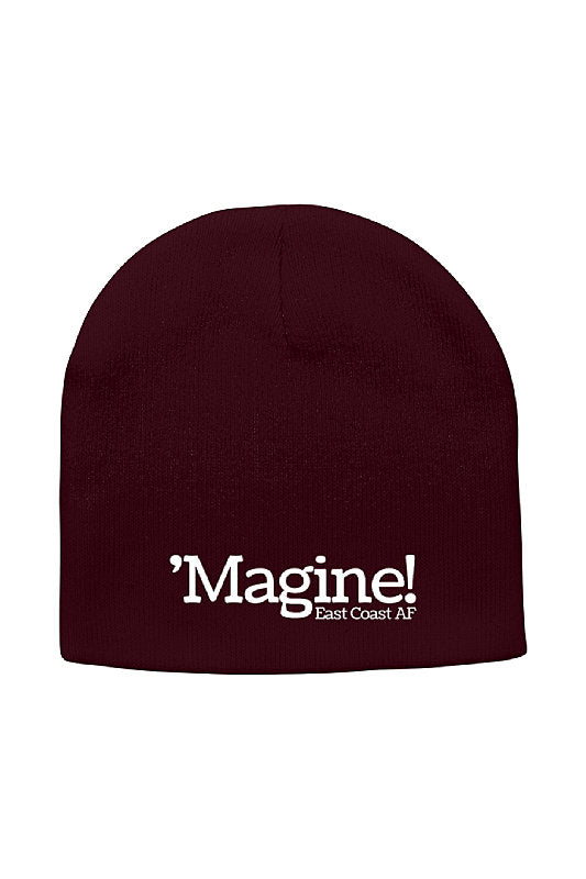 'Magine! Knit Beanie in Color: Maroon - East Coast AF Apparel