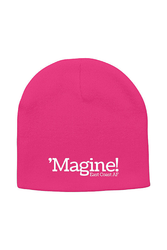 'Magine! Knit Beanie in Color: Neon Pink - East Coast AF Apparel
