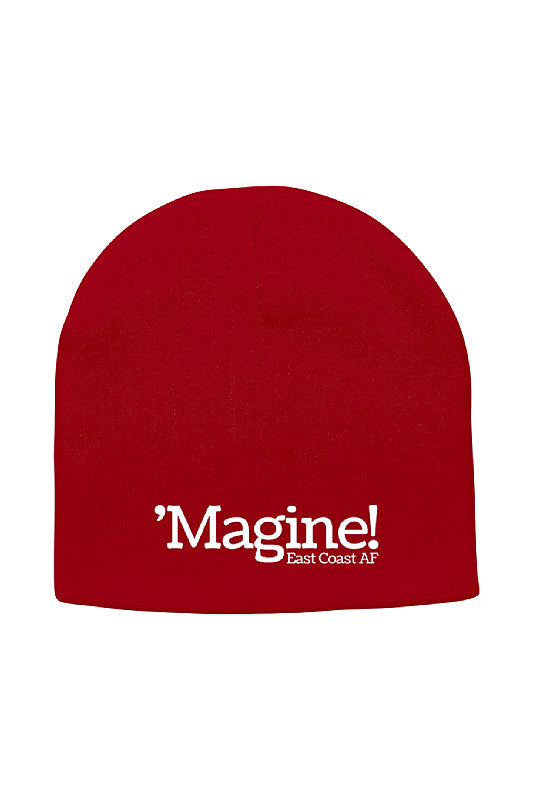 'Magine! Knit Beanie in Color: Red - East Coast AF Apparel