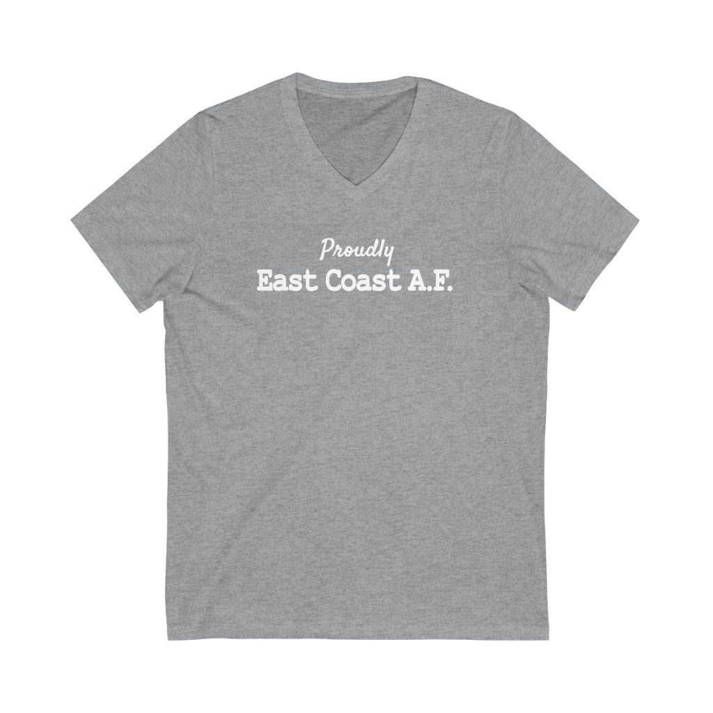 Proudly East Coast A.F. Unisex V-Neck T-Shirt-East Coast AF Apparel