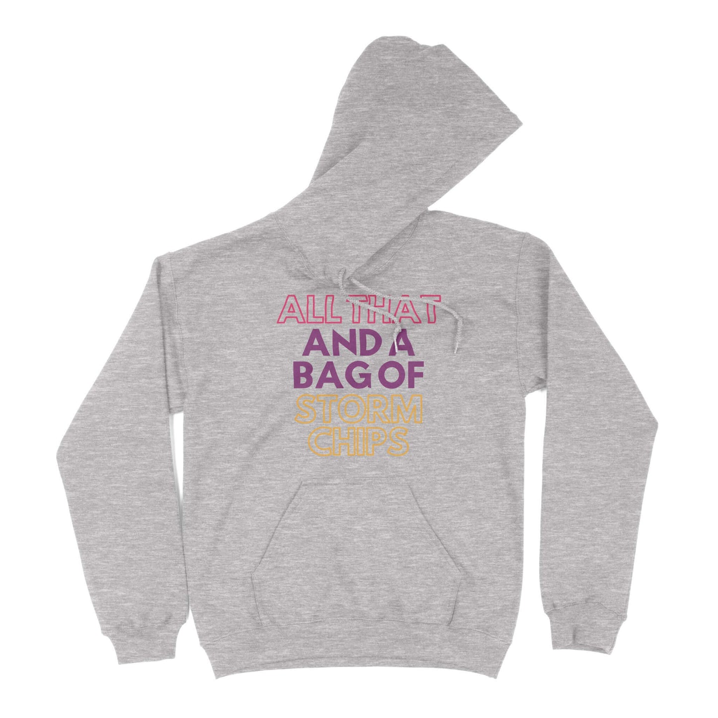 All That and a Bag of Storm Chips Unisex Hoodie in Color: Sport Grey - East Coast AF Apparel