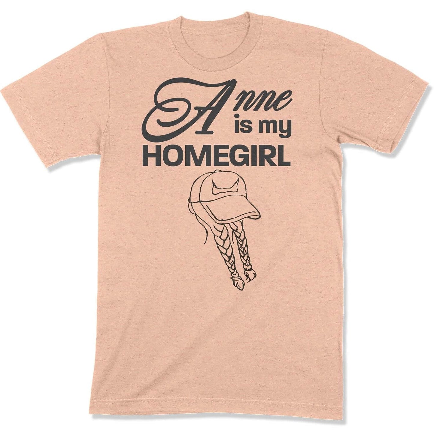 Anne is My Homegirl Unisex T-shirt in Color: Heather Peach - East Coast AF Apparel
