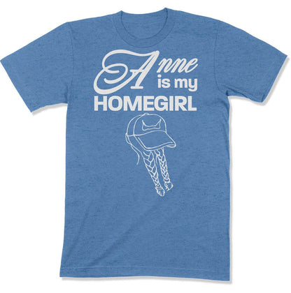 Anne is My Homegirl Reverse Design Unisex T-shirt in Color: Heather Columbia Blue - East Coast AF Apparel