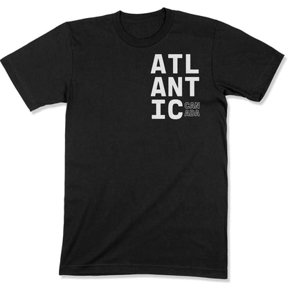 Atlantic Canada Unisex T-Shirt in Color: Black w/ White Text - East Coast AF Apparel