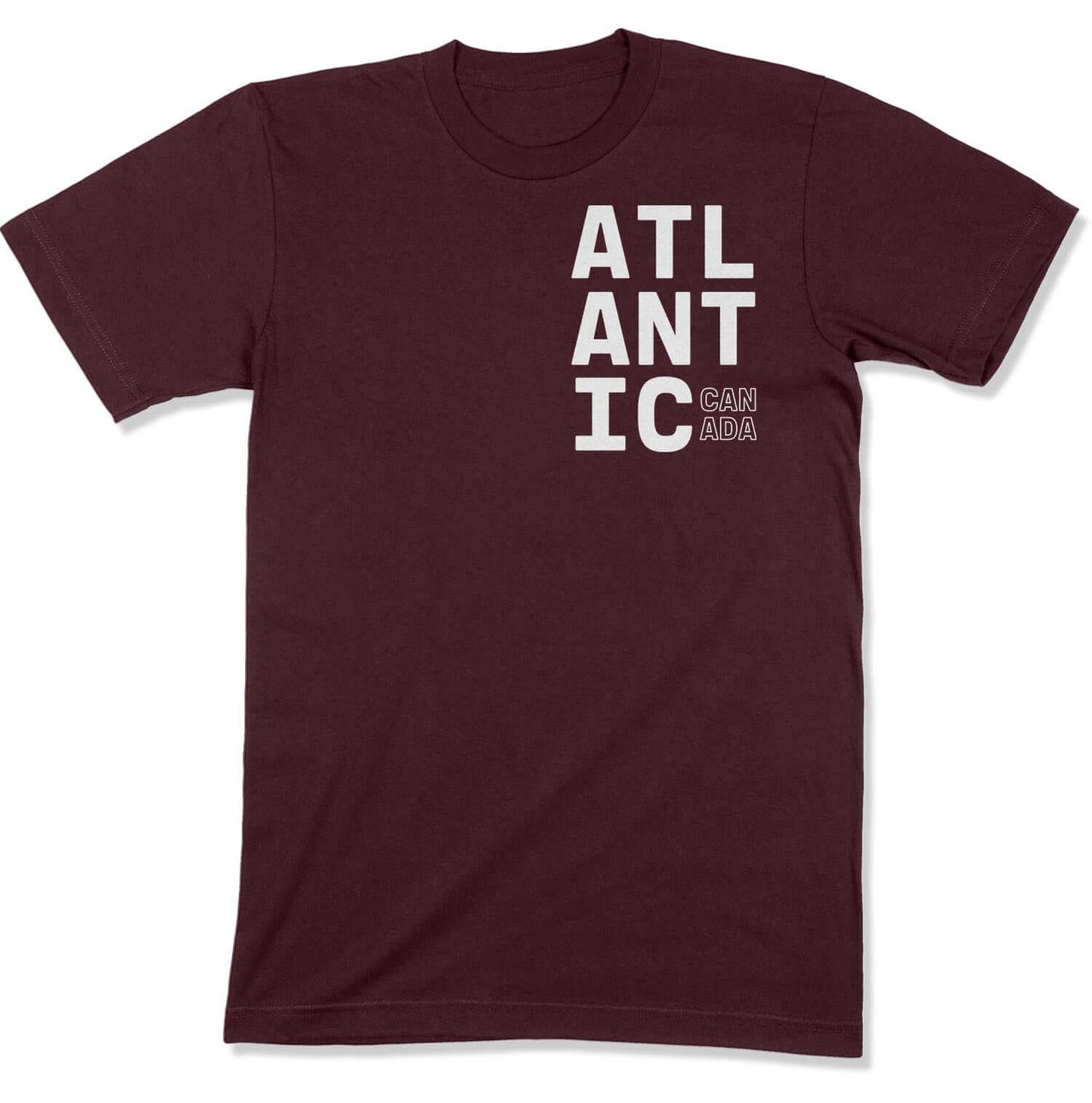 Atlantic Canada Unisex T-Shirt in Color: Maroon - East Coast AF Apparel