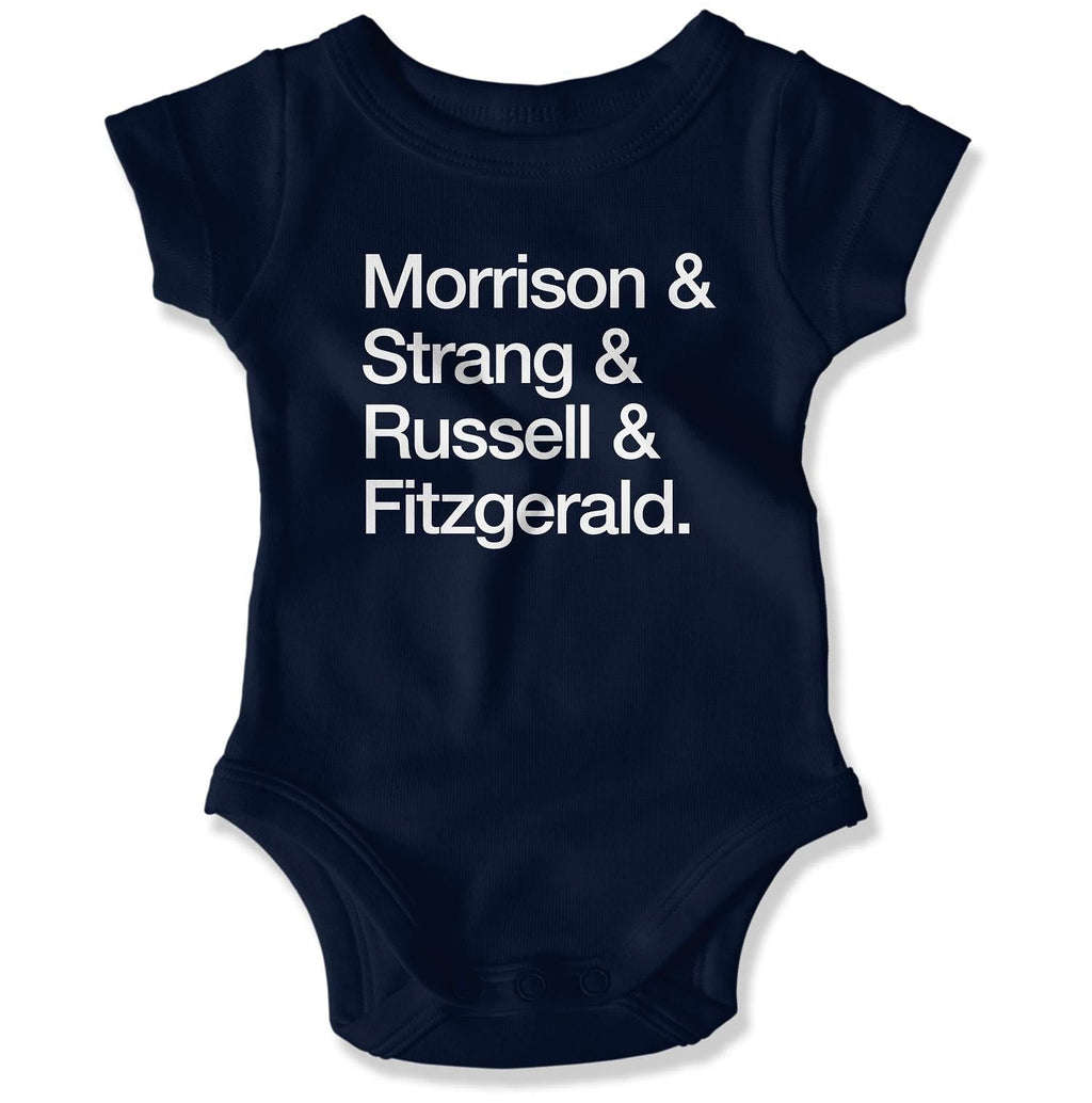 Atlantic COVID-19 Heroes Baby Onesie in Color: Navy - East Coast AF Apparel