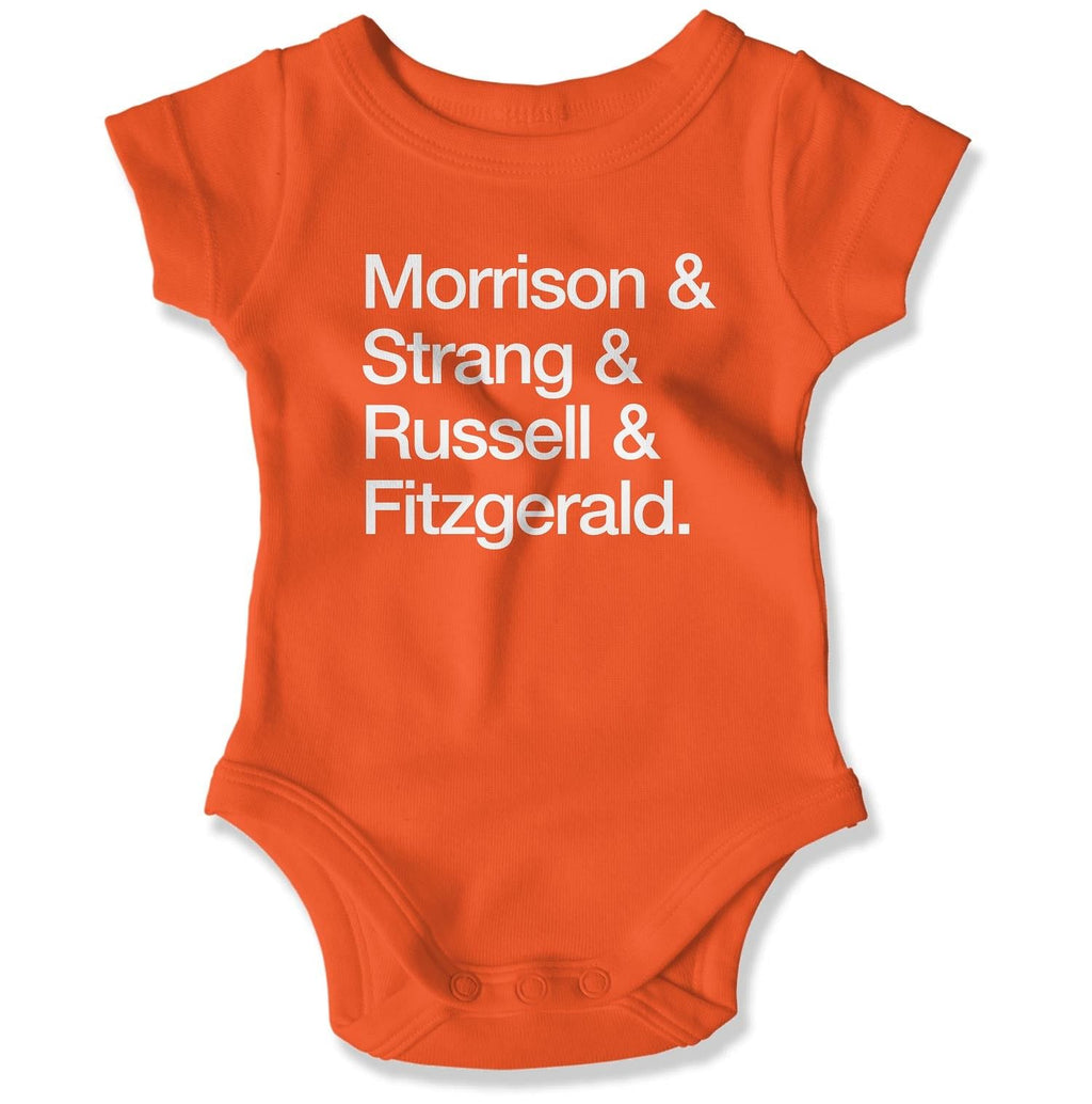 Atlantic COVID-19 Heroes Baby Onesie in Color: Orange - East Coast AF Apparel
