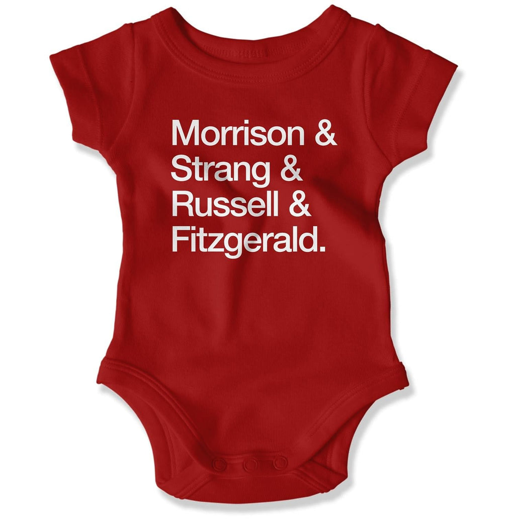 Atlantic COVID-19 Heroes Baby Onesie in Color: Red - East Coast AF Apparel