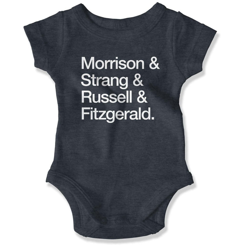 Atlantic COVID-19 Heroes Baby Onesie in Color: Vintage Navy - East Coast AF Apparel