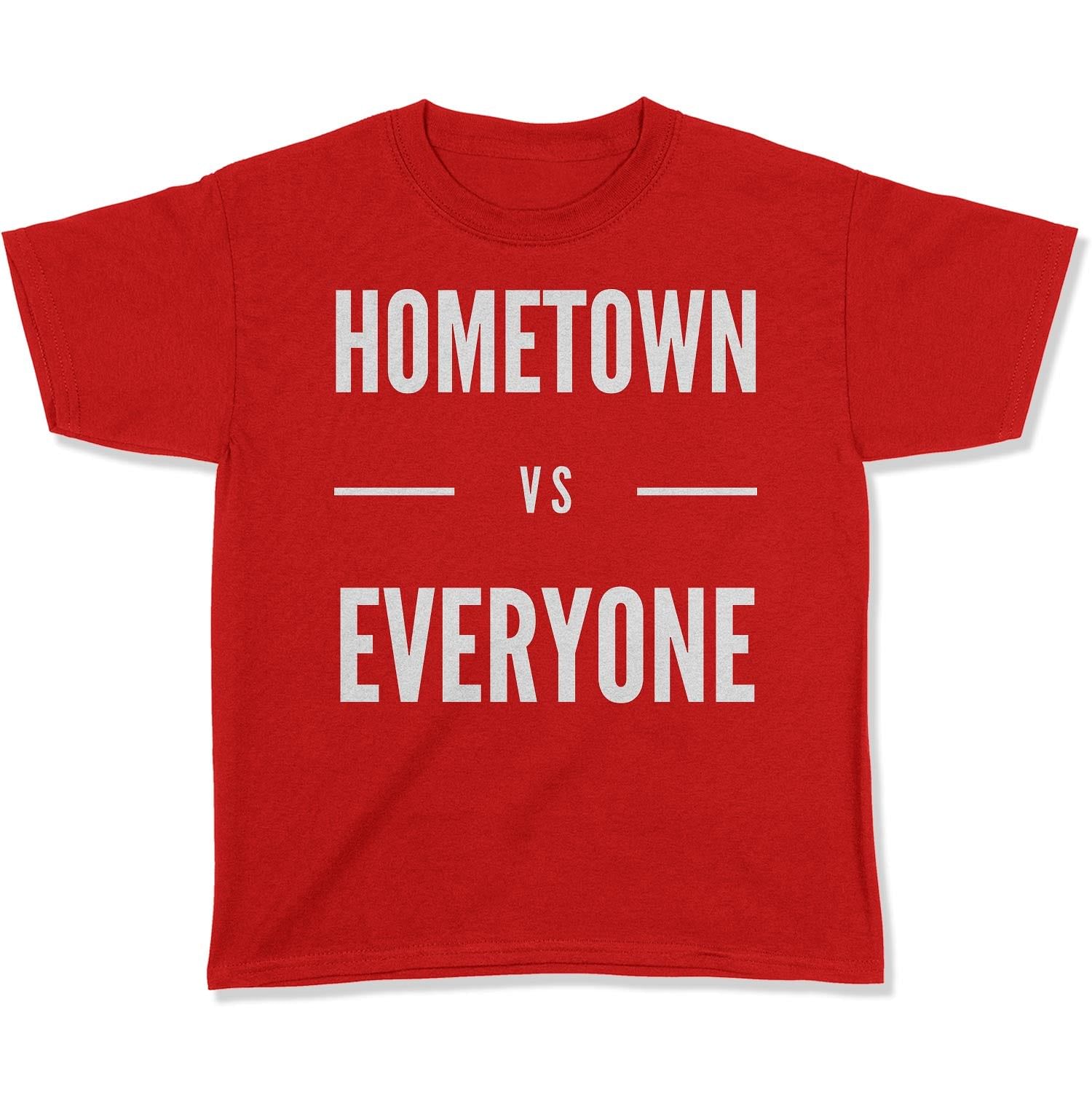 Customizable Hometown vs Everyone Youth T-Shirt-East Coast AF Apparel