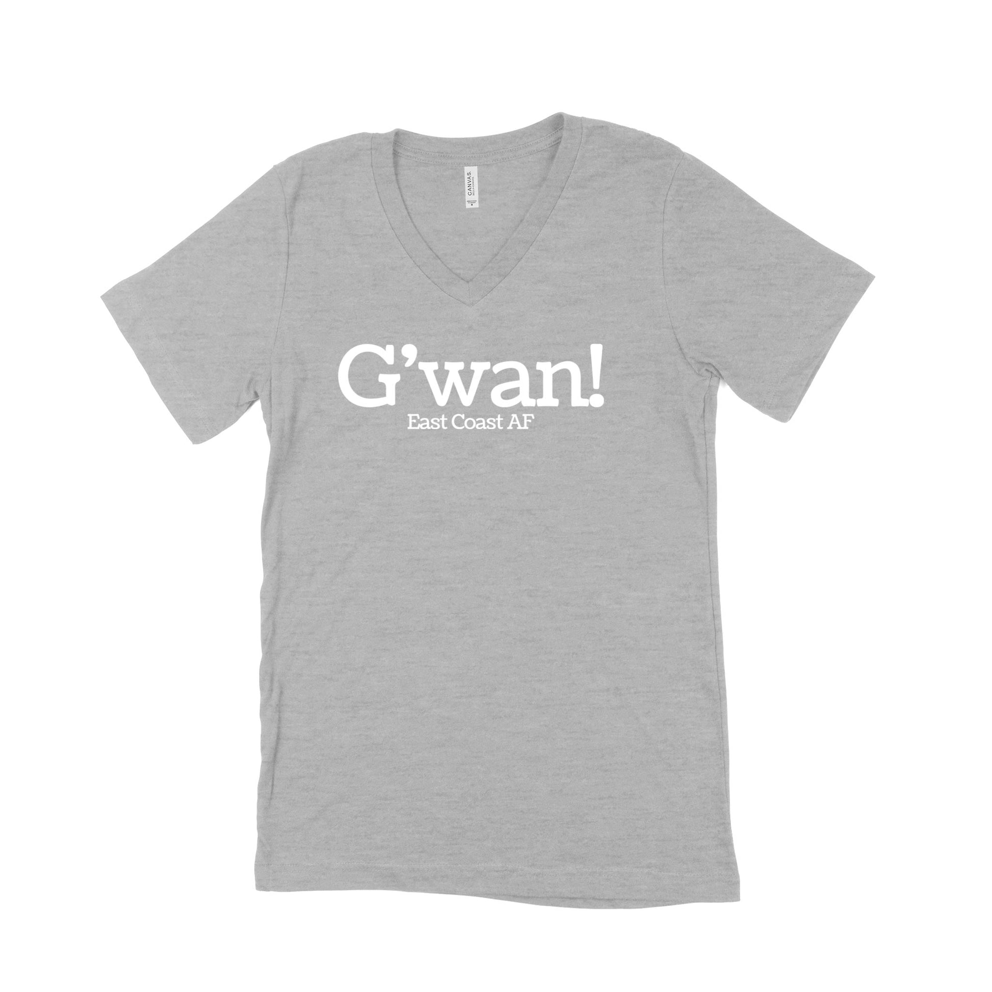 G'wan! Unisex V-Neck T-Shirt-East Coast AF Apparel