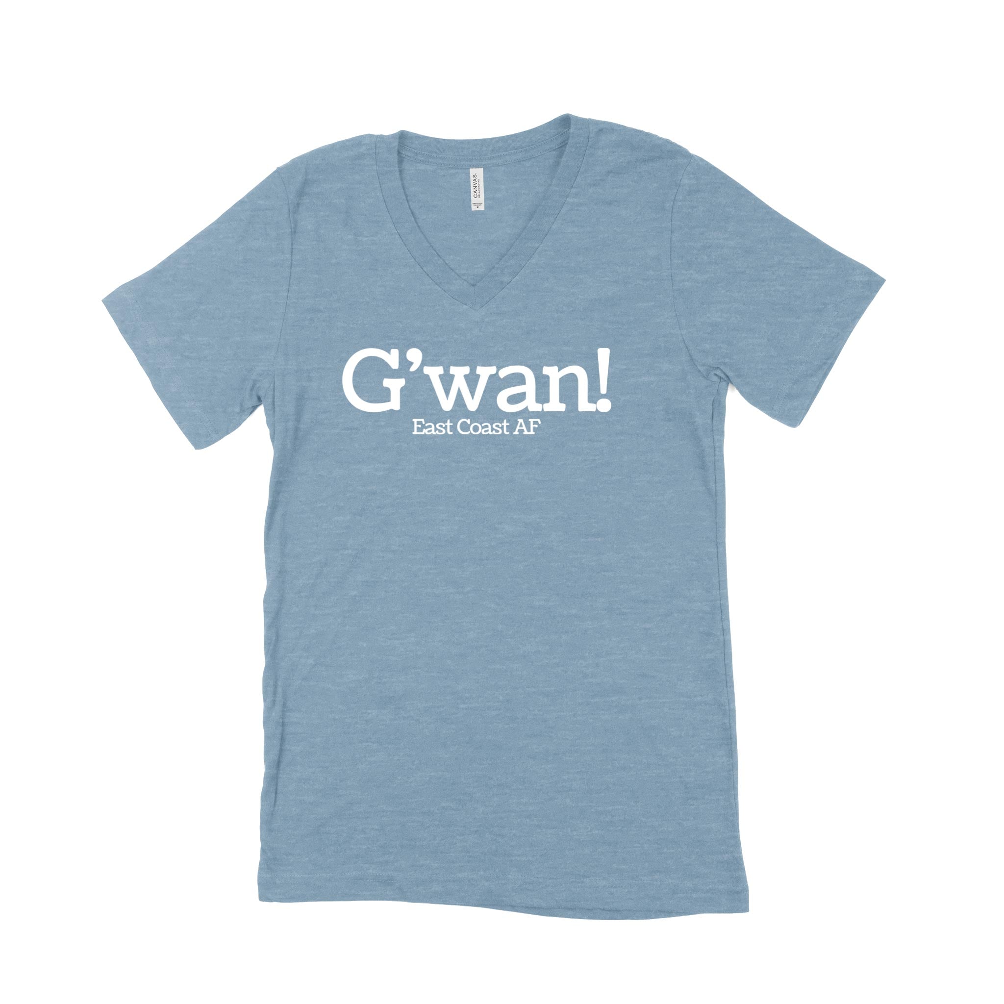 G'wan! Unisex V-Neck T-Shirt-East Coast AF Apparel