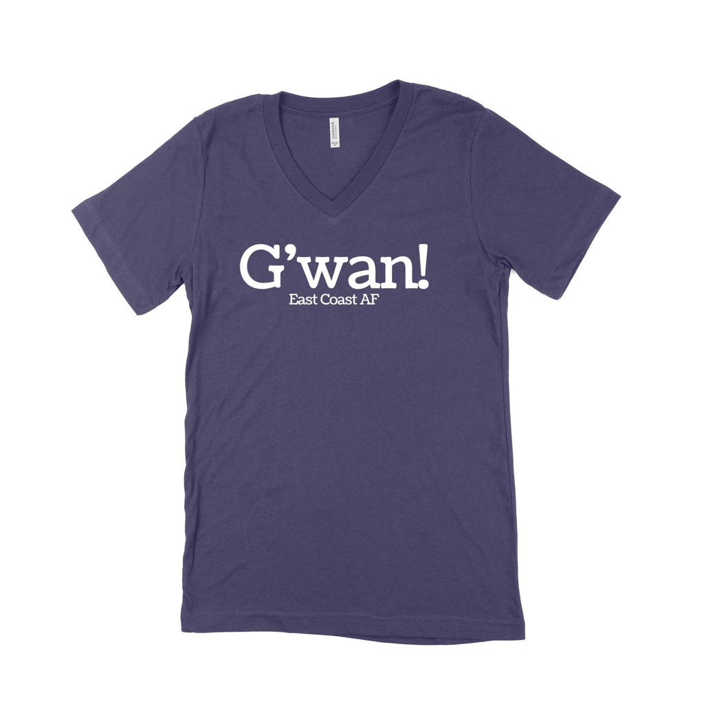 G'wan! Unisex V-Neck T-Shirt-East Coast AF Apparel