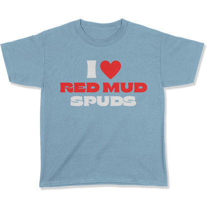 I Love Red Mud Spuds Youth T-Shirt-East Coast AF Apparel