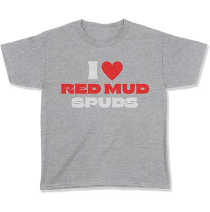 I Love Red Mud Spuds Youth T-Shirt-East Coast AF Apparel