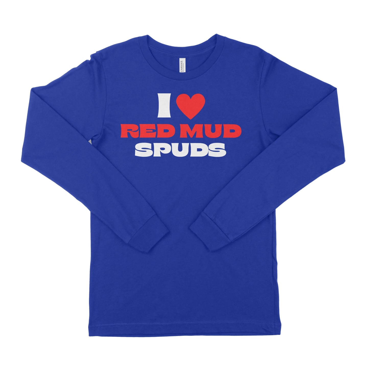 I Love Red Mud Spuds Unisex Long Sleeve T-Shirt-East Coast AF Apparel