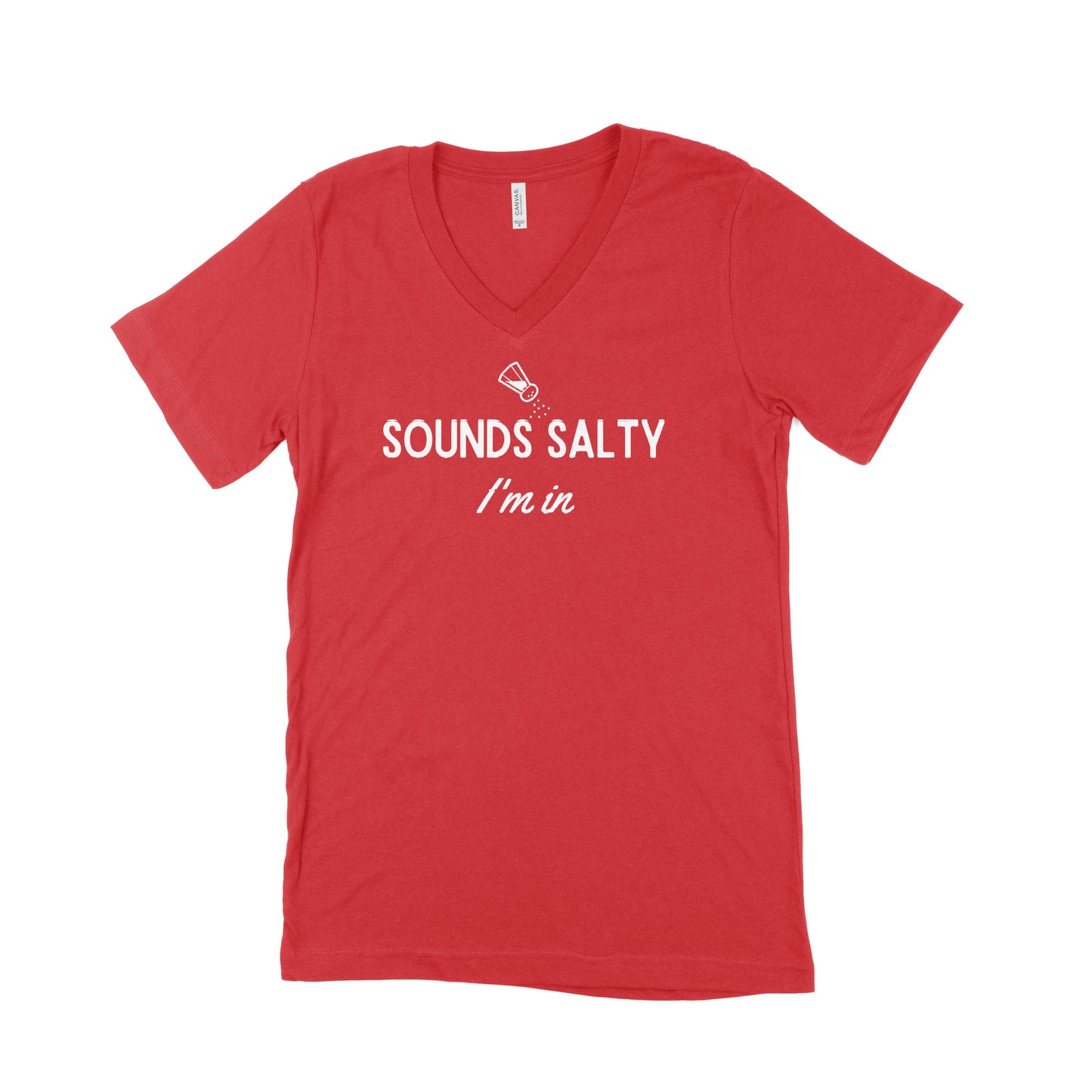 Sounds Salty Unisex V-Neck T-Shirt-East Coast AF Apparel